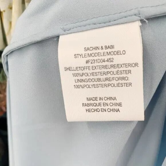 NWT SACHIN + BABI Dress Blair Ice Blue Garden Casual Floral Maxi - Picture 8 of 11